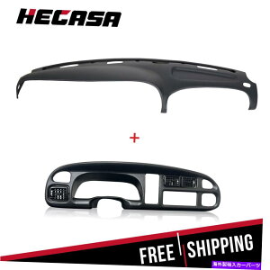 Dashboard Cover 98-02�_�b�W�����s�b�N�A�b�v�̂��߂̒ʋC�E�t���I�[�o�[���C�I�[�o�[���C�̐V�����_�b�V���x�[���ƃ_�b�V���{�[�h�J�o�[ New Dash Bezel & Dashboard Cover Overlay w/ Vents For 98-02 Dodge Ram Pi