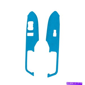 Dashboard Cover �_�[�N�u���[�X�G�[�h�E�B���h�E���t�g�p�l���X�C�b�`�t�H�[�h�}�X�^���O�̃J�o�[�g����2015-2021 i Dark Blue Suede Window Lift Panel Switch Cover Trim For Ford Mustang 2015-2021 I