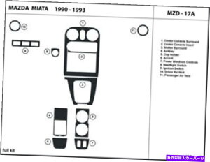 Dashboard Cover Mazda Miata�̃_�b�V���g�����L�b�g�Z�b�g1990-1993�C���e���A�I�[�o�[���C�_�b�V���{�[�h Dash Trim Kit Set for Mazda Miata 1990-1993 Interior Overlay Dashboard�y���s�A���i�z