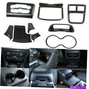 Dashboard Cover J[{t@Co[CeAZbgplt[Jo[_bW[d15+p̃gLbg Carbon Fiber Interior Set Panel Decor Frame Cover Trim Kit for Dodge Charger 15+