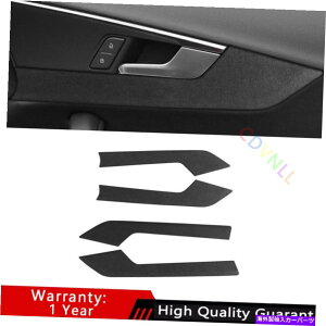 Dashboard Cover AEfBA4 A5 2017-2022ubNAJ^CeAhAA[Xgplg4PCS For Audi A4 A5 2017-2022 Black Alcantara Interior Door Armrest Panel Trim 4PCS