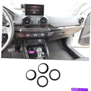 Dashboard Cover �A�E�f�BQ2 2018-2020 2021 ABS�J�[�{���t�@�C�o�[�_�b�V���{�[�h�X�s�[�J�[�t���[���J�o�[�g���� For Audi Q2 2018-2020 2021 ABS Carbon Fiber Dashboard Speaker Frame Cover Trim�y���s�A���i�z