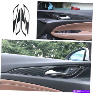 Dashboard Cover Buick Regal 2017-2020�̂��߂̃��A���J�[�{���t�@�C�o�[�C���e���A�h�A�n���h���t���[���J�o�[4PC For Buick Regal 2017-2020 Real Carbon Fiber Interior Door Handle Frame Cover 4PC�y���s�A���i�z