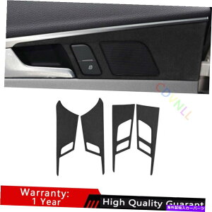 Dashboard Cover AEfBA4 A5 2017-2022ubNAJ^Ci[hAnh{EJo[gɂ҂ Fit For Audi A4 A5 2017-2022 Black Alcantara Inner Door Handle Bowl Cover Trim
