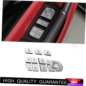 Dashboard Cover �|���V�F�J�C�G���̂��߂�11-2017�V���o�[�A���~�j�E���E�B���h�E���t�g�p�l���{�^���g�����J�o�[ For Porsche Cayenne 11-2017 Silver Aluminium Window Lift Panel Button Trim Cover�y���s�A���i�z