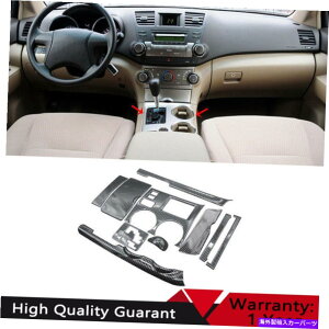 Dashboard Cover �g���^�n�C�����_�[�p08-2013�J�[�{���t�@�C�o�[�Z���g�����R���\�[���M�A�V�t�g�p�l���g���� For Toyota Highlander 08-2013 Carbon Fiber Central Console Gear Shift Panel Trim�y���s�A���i�z