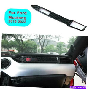 Dashboard Cover Ford Mustang 2015-2021�J�[�{���t�@�C�o�[�X�`�[���R���\�[���R�p�C���b�g�X�g���b�v�J�o�[�g���� For Ford Mustang 2015-2021 Carbon Fiber Steel Console Co-Pilot Strip Cover Trim