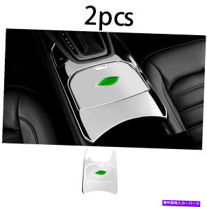Dashboard Cover 2015-2018�t�H�[�h�G�b�W�V���o�[�X�`�[���Z���g�����R���\�[���E�H�[�^�[�J�b�v�J�o�[�g����2PCS For 2015-2018 Ford Edge Silver steel central console water cup cover trim 2pcs�y���s�A���i�z