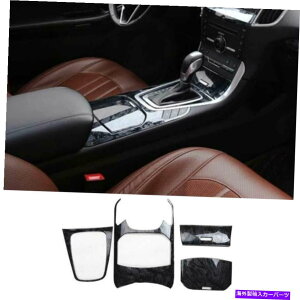 Dashboard Cover �t�H�[�h�G�b�W2015-2018�u���b�N�E�b�h�O���C���C���i�[�M�A�{�b�N�X�V�t�g�p�l���J�o�[�g�����p For Ford Edge 2015-2018 Black Wood Grain Inner Gear Box Shift Panel Cover Trim�y���s�A���i�z