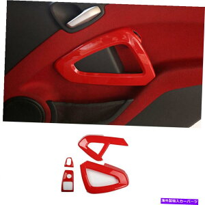 Dashboard Cover Benz Smart 2010-2014 ABS^ԂȑtgplXCb`Jo[g4PCS For Benz SMART 2010-2014 ABS Bright Red Window Lift Panel Switch Cover Trim 4PCS