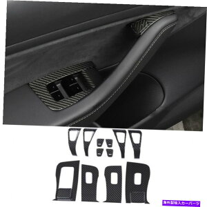 Dashboard Cover �J�[�{���t�@�C�o�[�E�B���h�E���t�g�p�l���X�C�b�`�J�o�[�e�X�����f��3 17-2021 U�̃g����ABS Carbon Fiber Window Lift Panel Switch Cover Trim ABS For Tesla Model 3 17-2021 U