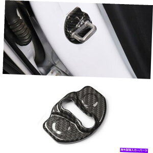 Dashboard Cover �e�X�����f��3 17-2022���A���J�[�{���t�@�C�o�[�h�A���b�N�ی�J�o�[�g�����ɓK���Ă��܂� Fit For Tesla Model 3 17-2022 Real Carbon Fiber Door Lock Protection Cover Trim