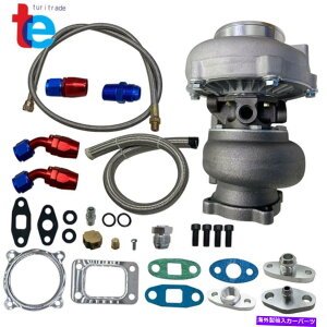 Turbo Charger GT3076R GT3037 T3 FLANGE 500HP�^�[�{�[�d�� +�I�C���C�������^�[�����C�����A�N�Z�T�� GT3076R GT3037 T3 Flange 500HP Turbo Charger +Oil In & Return Line �� accessories�y���s�A���i�z