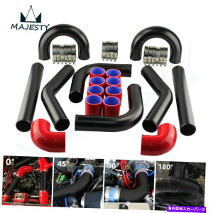 Turbo Charger 3 '' 76mm���j�o�[�T���^�[�{�u�[�X�g�C���^�[�N�[���[�p�C�v�L�b�g8PCS�A���~�j�E���z�ǃL�b�g�� 3'' 76mm Universal Turbo Boost Intercooler Pipe Kit 8PCS Aluminum Piping Kit Red
