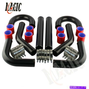 Turbo Charger 60mm���j�o�[�T���^�[�{�u�[�X�g�C���^�[�N�[���[�p�C�v�L�b�g2.36 8 PCS�A���~�j�E���z�ǐ� 60mm Universal Turbo Boost Intercooler Pipe Kit 2.36 8 PCS Aluminum Piping Red�y���s�A���i�z