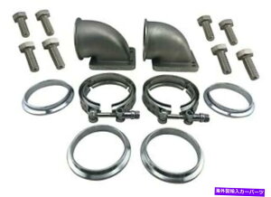 Turbo Charger 3 "VohT3LXgtW90G{[T4^[{`[W[2rCϊA_v^[ 3" V-BAND T3 Cast Flange 90 Elbows T4 Turbo Charger 2 Exhaust Conversion Adapter