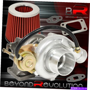 Turbo Charger T3/T4^[{`[W[^[{^[rICpVohAEgbgbhNGAtB^[ T3/T4 Turbocharger Turbo Turbine Oil Cooled V-Band Outlet Red Chrome Air Filter