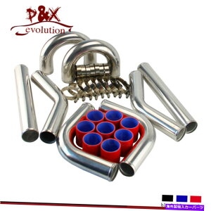 Turbo Charger 2 "51mm 8 PCS���j�o�[�T���A���C/�A���~�^�[�{�u�[�X�g�C���^�[�N�[���[�p�C�v�L�b�g���b�h 2" 51mm 8 pcs Universal Alloy/Aluminu Turbo Boost Intercooler pipe kit red