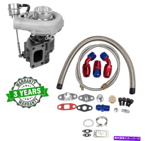 Turbo Charger �A�b�v�O���[�hT04E T3/T4 A/R.63 400HP�X�e�[�WIII�u�[�X�g�^�[�{�`���[�W���[�I�C���t�B�[�h+�r�����C�� Upgrade T04e T3/t4 A/r.63 400hp Stage Iii Boost Turbocharger Oil Feed+drain Line�y���s�A���i�z