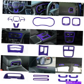 Dashboard Cover パープルステアリングホイールダッシュボードパネルの装飾カバーカバーダッジチャージャー15+のトリムキット Purple Steering Wheel Dashboard Panel Decor Cover Trim Kit for Dodge Charger 15+