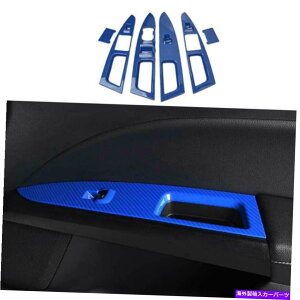 Dashboard Cover �t�H�[�h�����f??�I�E�B���h�E���t�g�p�l���X�C�b�`�p6 PC�J�o�[�u���[�J�[�{���t�@�C�o�[�O�� 6 PCS For Ford Mondeo Window Lift Panel Switch Cover Blue Carbon Fiber Look A�y���s�A���i�z