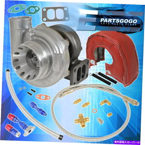 Turbo Charger T70 .70 A/R VBANDXe[WIII^[{[d+ԔMV[h+ICtB[h^[C T70 .70 A/R Vband Stage Iii Turbo Charger+Red Heat Shield+Oil Feed Return Line