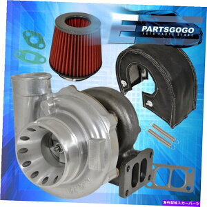 Turbo Charger T70ICp^[{[dT[WT3 +J[{t@Co[GAtB^[ +q[gV[h T70 Oil Cooled Turbo Charger Surge T3 + Carbon Fiber Air Filter + Heat Shield