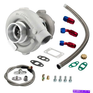 Turbo Charger T3T4 T04E^[{.63 A/R^[r5{gtWICN[O+OUTICC T3T4 T04E Turbo .63 A/R Turbine 5 BOLT FLANGE OIL COOLED+IN OUT OIL LINES
