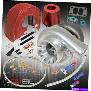 Turbo Charger T70^[{`[W[^[{GAtB^[q[gV[hICCLbgu[XgRg[[bh T70 Turbocharger Turbo Air Filter Heat Shield Oil Line Kit Boost Controller Red