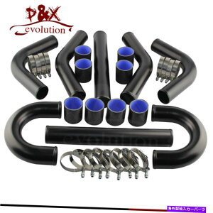 Turbo Charger BK 8 PCS 3 76mm���j�o�[�T���A���~�j�E���L�b�g�z�ǃ^�[�{�u�[�X�g�C���^�[�N�[���[�p�C�v BK 8 pcs 3 76mm Universal Aluminum kit Piping Turbo Boost Intercooler Pipe�y���s�A���i�z