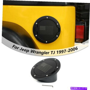 Fuel Gas Tank W[vO[TJ̃hAR^NJo[KXLbv1997-06A~jEUStOX^C Door Fuel Tank Cover Gas Cap For Jeep Wrangler TJ 1997-06 Aluminum US Flag style