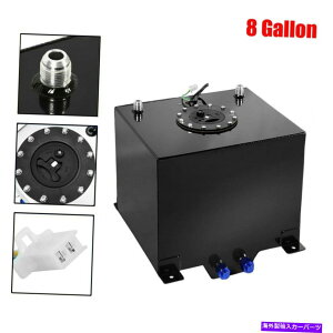 Fuel Gas Tank 30.5L 8K[VOꂽRdrK\^NA~jExM҃htgBK 30.5L 8 Gallon Racing Polished Fuel Cell Gas Tank Aluminum Level Sender Drift BK