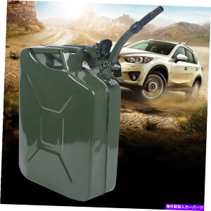 Fuel Gas Tank 5K20LKXʃX`[WF[K\Rei^Nً}obNAbvO[ 5 Gallon 20L Gas Can Steel Jerry Gasoline Container Tank Emergency Backup Green