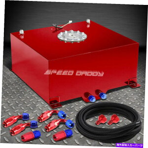 Fuel Gas Tank 15K/57LԃA~jERdrK\^N+xZ_[+iCRCLbg 15 GALLON/57L RED ALUMINUM FUEL CELL GAS TANK+LEVEL SENDER+NYLON FUEL LINE KIT