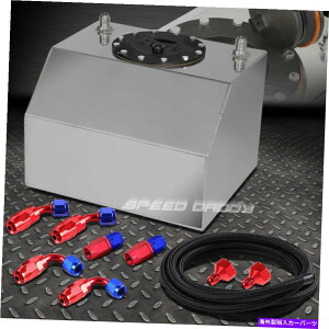 Fuel Gas Tank 4K/15bgA~jE[XRdrK\^N+Lbv+iCґgCLbg 4 GALLON/15 LITER ALUMINUM RACING FUEL CELL GAS TANK+CAP+NYLON BRAIDED LINE KIT