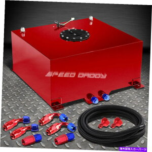 Fuel Gas Tank 15.5KԂA~jERdrK\^N+Lbv+xZ_[+iCRCLbg 15.5 GALLON RED ALUMINUM FUEL CELL GAS TANK+CAP+LEVEL SENDER+NYLON FUEL LINE KIT