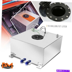 Fuel Gas Tank 15KyʃA~jENRdr/K\^N+xZ_[ubNLbv 15 Gallon Lightweight Aluminum Chrome Fuel Cell/Gas Tank+Level Sender Black Cap