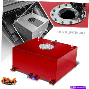 Fuel Gas Tank 15.5KyʃA~jEԔRdr/K\^N+xM҃|[hLbv 15.5 Gallon Lightweight Aluminum Red Fuel Cell/Gas Tank+Level Sender Polish Cap