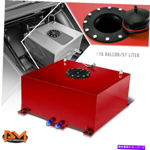 Fuel Gas Tank 15K/57LyʃA~jEԔRdr/K\^N+xZ_[ubNLbv 15 Gallon/57L Lightweight Aluminum Red Fuel Cell/Gas Tank+Level Sender Black Cap