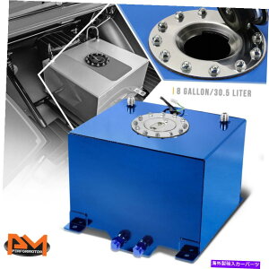 Fuel Gas Tank 8ǨyʃA~jEu[Rdr/K\^N+xZ_[Lbv 8 Gallon Lightweight Aluminum Blue Fuel Cell/Gas Tank+Level Sender Polished Cap