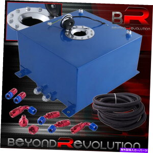 Fuel Gas Tank 10K / 40bgu[A~jEw /NLbvR^N +ICCXCx 10 Gallon / 40 Liters Blue Aluminum W/ Chrome Cap Fuel Tank + Oil Line Swivel