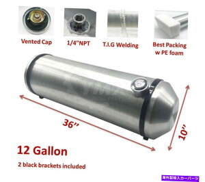Fuel Gas Tank 12K10 "x36"XpA~jEK\^N /R^NGhtB1/4 "npt 12 Gallons 10" x36" Spun Aluminum Gas Tank / Fuel tank End Fill 1/4" NPT