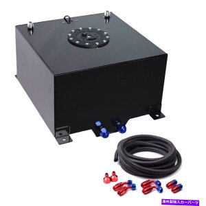 Fuel Gas Tank 10KubNA~jERdrK\^N+Lbv+xZ_[+X`[RCLbg 10 GALLON BLACK ALUMINUM FUEL CELL GAS TANK+CAP+LEVEL SENDER+STEEL FUEL LINE KIT