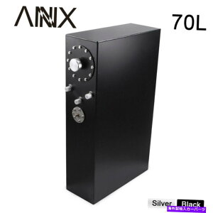 Fuel Gas Tank xZ_[gbvtB[h/70L/18KXA~jEubNRdrKX^Nw Level Sender Top-Feed/70L/18 Gallon Slim Aluminum Black Fuel Cell Gas Tank w