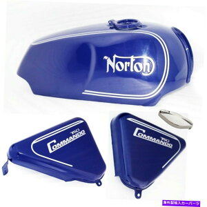 Fuel Gas Tank m[gR}h[hX^[750RKXK\^Nu[yCgplt Norton Commando Roadster 750 Fuel Gas Petrol Tank Blue Paint With Panel