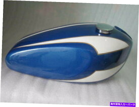 Fuel Gas Tank Triumph T160トライデントブルーと白い塗装鋼鉄ガス燃料ガソリンタンク Triumph T160 Trident Blue And White Painted Steel Gas Fuel Petrol Tank