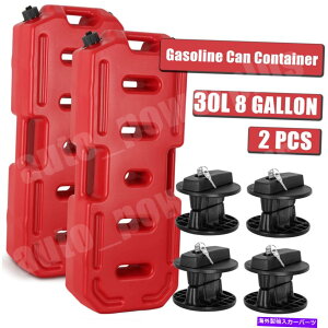 Fuel Gas Tank 2x 30LRK\^ŃAATV SUV[^[It[hp̃K\ۊǃReibN 2X 30L Fuel Gas Tank Can Petrol Storage Container Lock for ATV SUV Motor Offroad