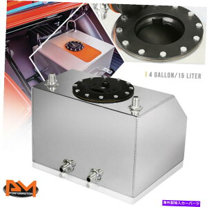 Fuel Gas Tank 4K{gtB[hyʃA~jERdr/K\^N+LbvN 4 Gallon Bottom Feed Lightweight Aluminum Fuel Cell/Gas Tank+Cap Polished Chrome