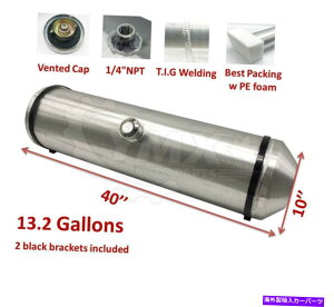 Fuel Gas Tank 13.2K10x40A~jEEhK\^N /R^NZ^[[U1/4 NPTAEgbg 13.2 Gallon 10x40 Aluminum Round Gas Tank / Fuel Tank Center Fill 1/4 NPT Outlet