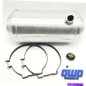 Fuel Gas Tank �V����7�K����10 "x 22 1/2"�A���~�j�E�����E���h�V���o�[�R���K�\�����^���N�����r New 7 Gallon 10" x 22 1/2" Aluminum Round Silver Fuel Gas Tank Can Reservoir